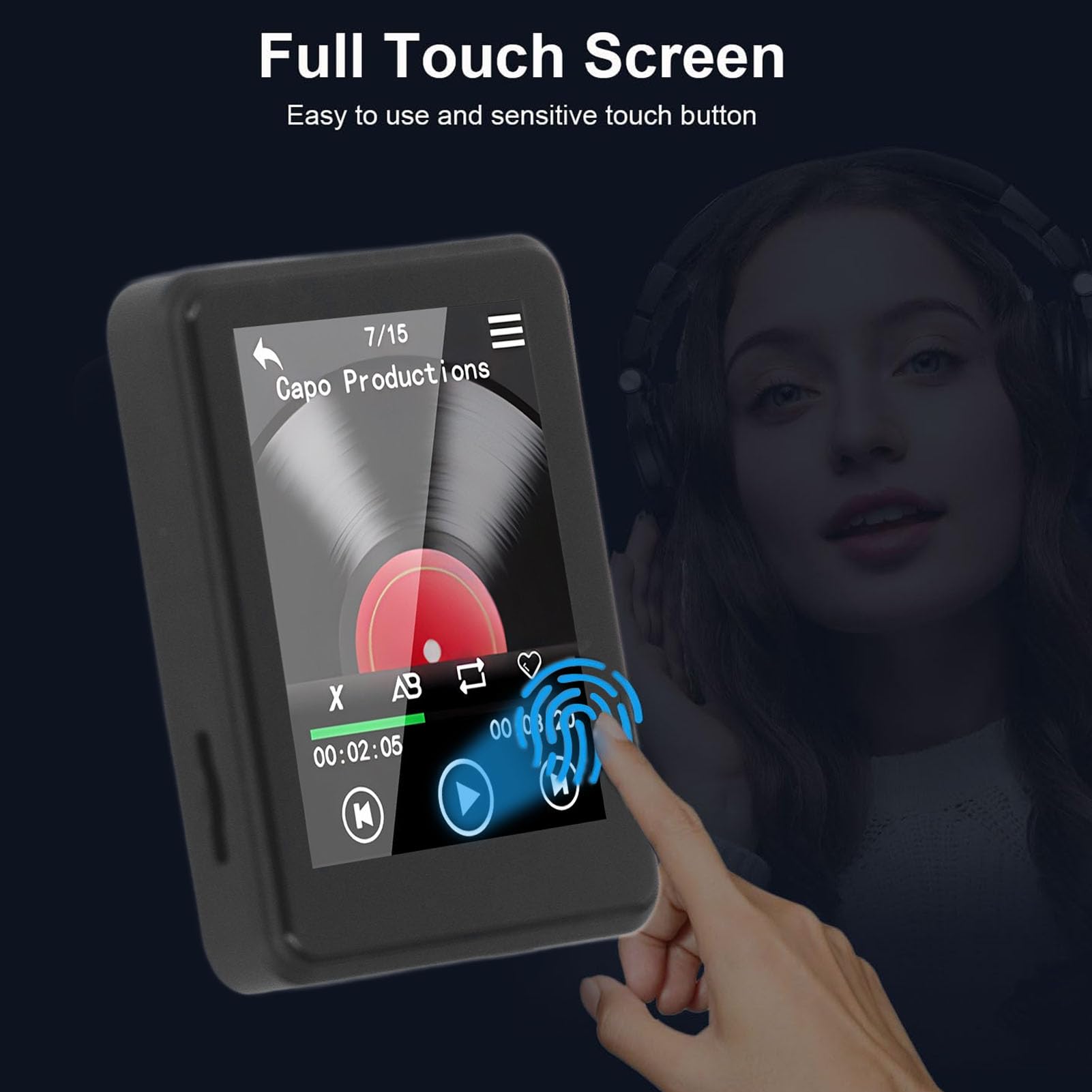 Amazon.co.jp: MP3 MP4 プレーヤー、2.4 インチフルタッチ
